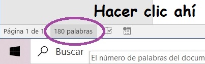 Contar caracteres en Word - Paso 2